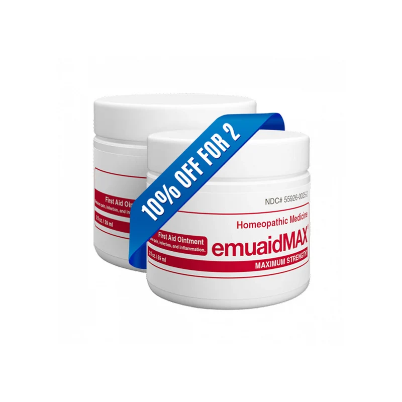EMUAIDMAX® Pomada de primeros auxilios 2oz 2 frascos