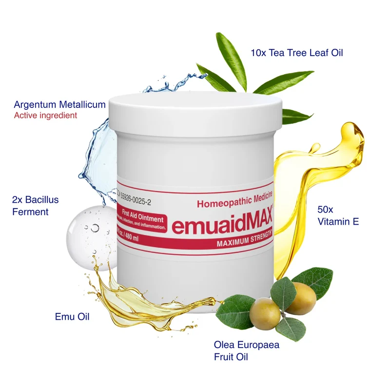 EMUAIDMAX Pomada Primeros Auxilios 16oz