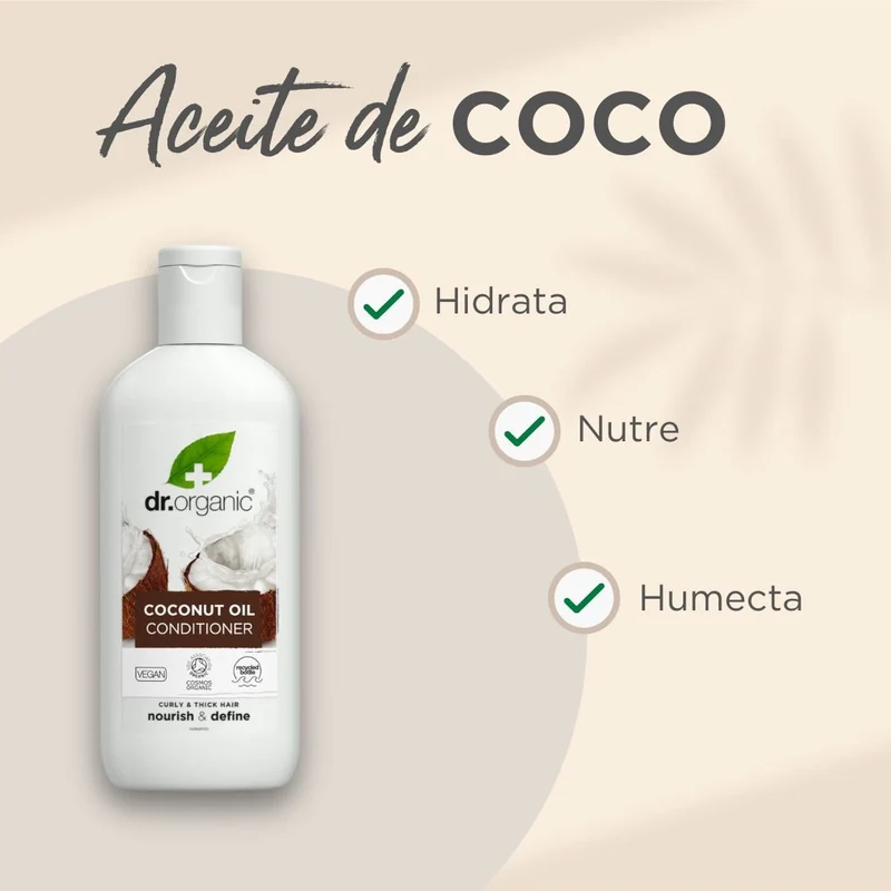 Acondicionador Aceite Virgen de Coco para cabello grueso o rizado 265ml