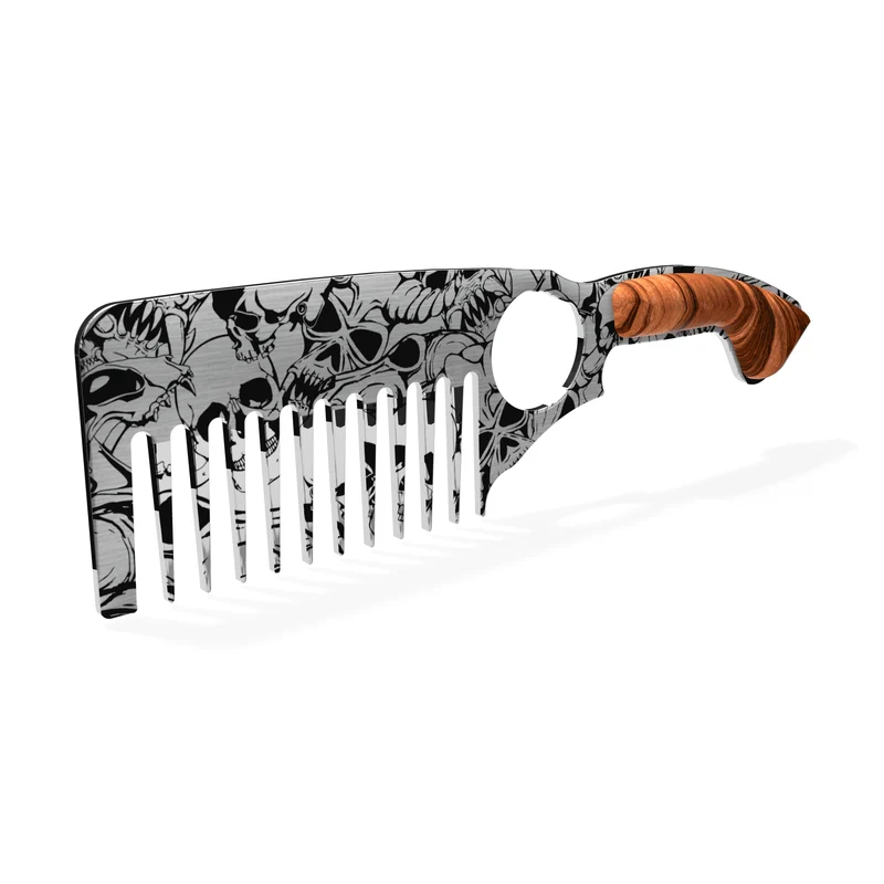 Skulls Beard Comb ~ MPN-TB3-SKL