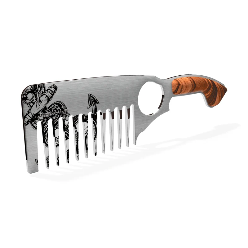 Anchor Beard Comb ~ MPN-TB3-ACR
