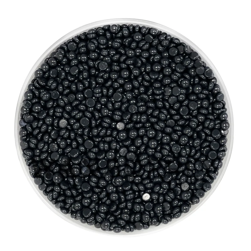 Black Hard Wax Beads 1lb SAMPLE (Carbon) (Original Gel Type Polymer Formula) (Bulk)