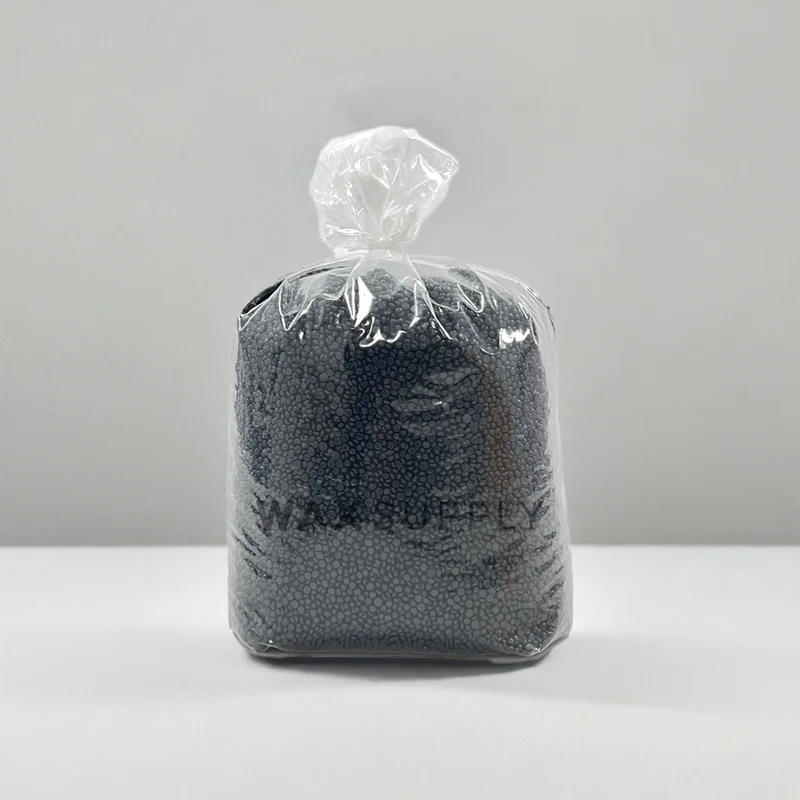 Black Hard Wax Beads 1lb SAMPLE (Carbon) (Original Gel Type Polymer Formula) (Bulk)