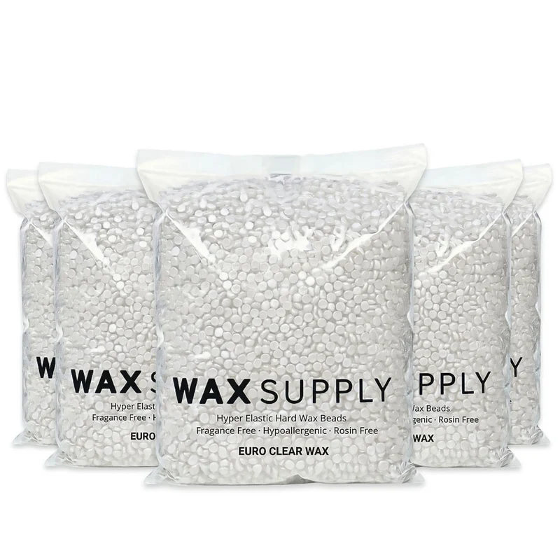 Euro Clear Hard Wax Beads — Hypoallergenic Rosin-Free European Formula