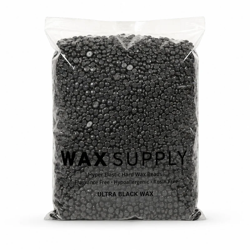 Ultra Black Hard Wax Beads — Rosin-Free Quick-Set for Speed Waxing