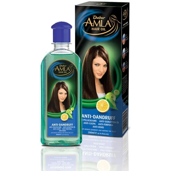 Dabur Amla Aceite Capilar Anticaspa 200 ml Fortalece y Nutre el Cabello desde la Raíz