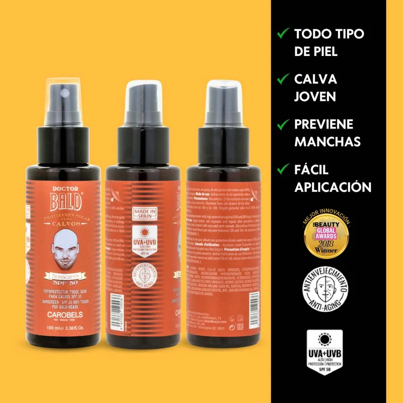 Kit 2x Protector Solar para Calvos SPF 50 Dr. Bald