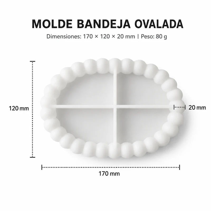 Molde bandeja ovalada