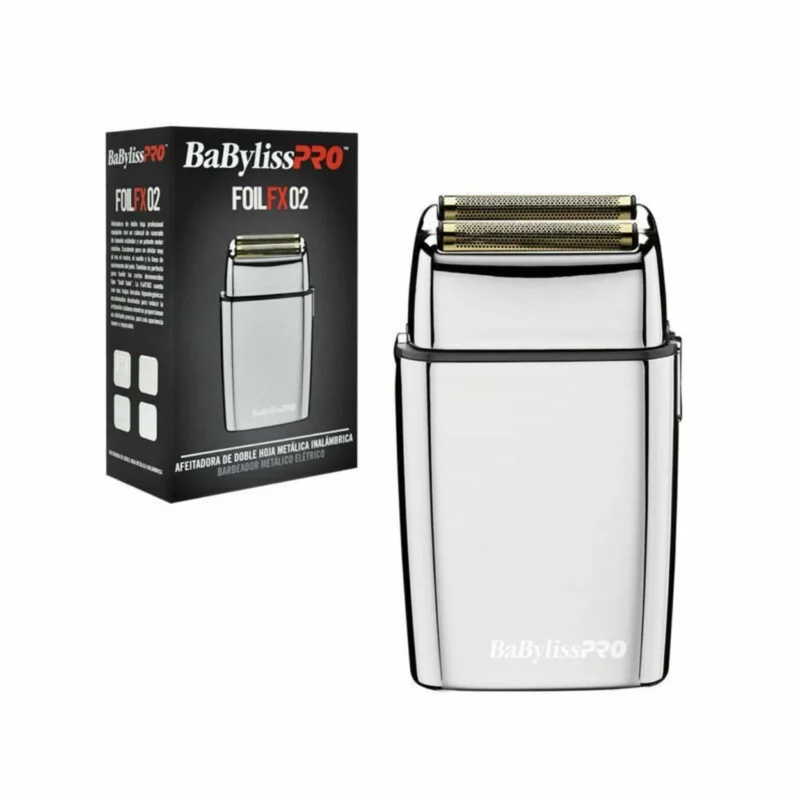 BabylissPro FX02 Afeitadora Doble Lámina Plata con Motor Rotativo Potente