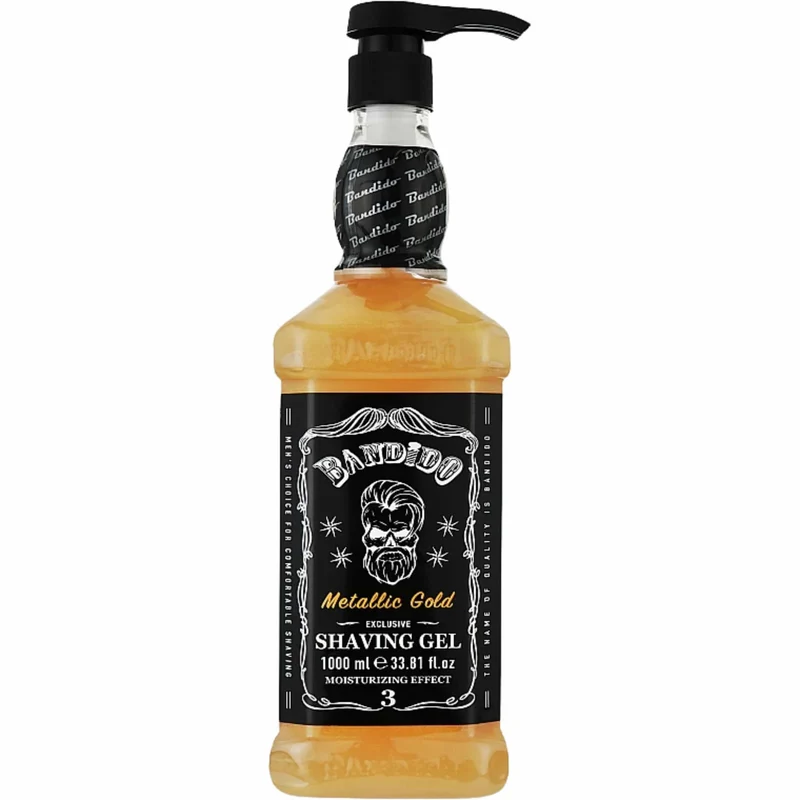 Bandido Gel de Afeitar 3 Metallic Gold 1 Litro para Barbería