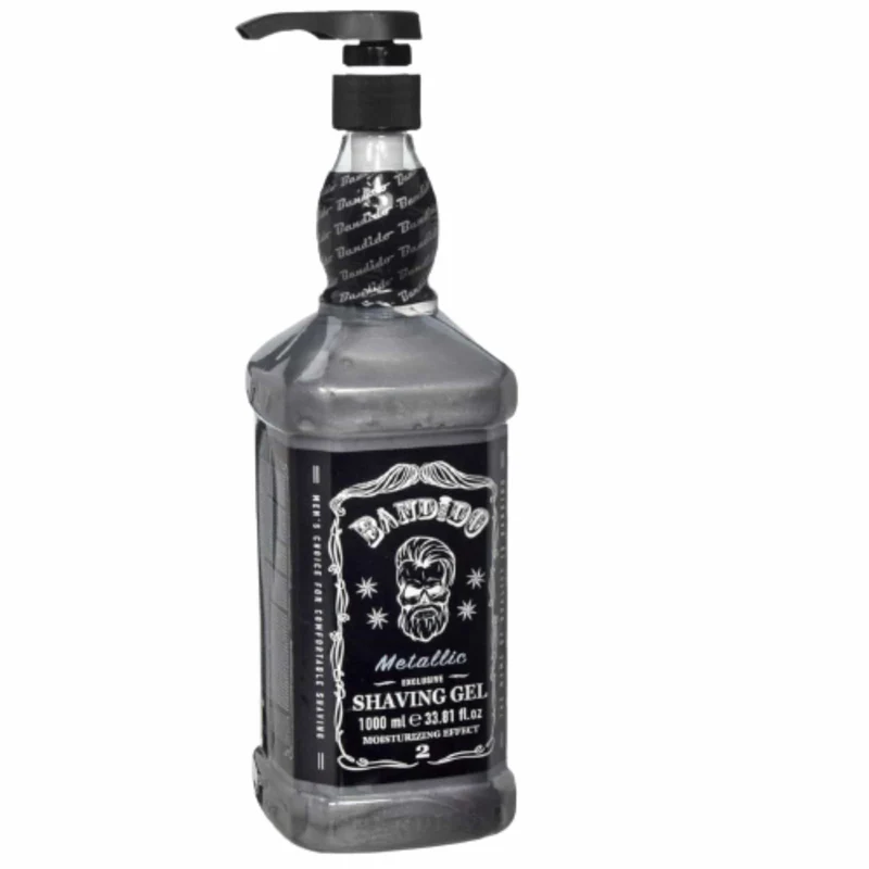 Bandido Gel de Afeitar 2 Metallic 1000 ml para Barbería Profesional