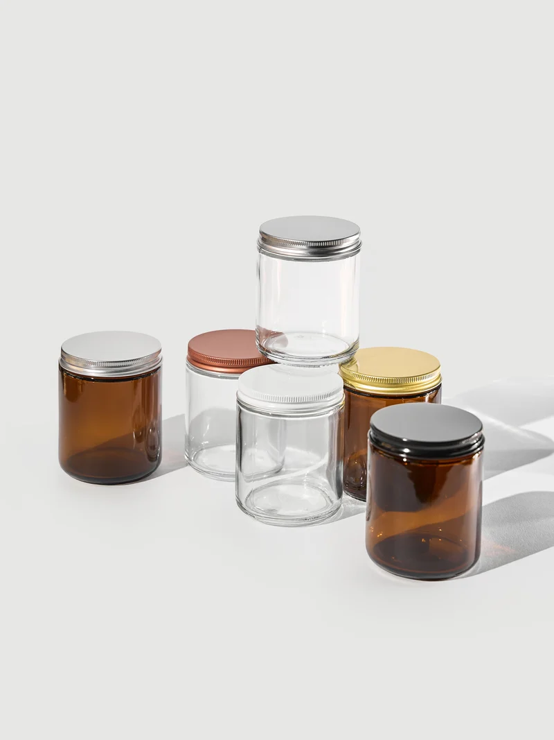 Glass Jar and Metal Screw Cap, 200 ml