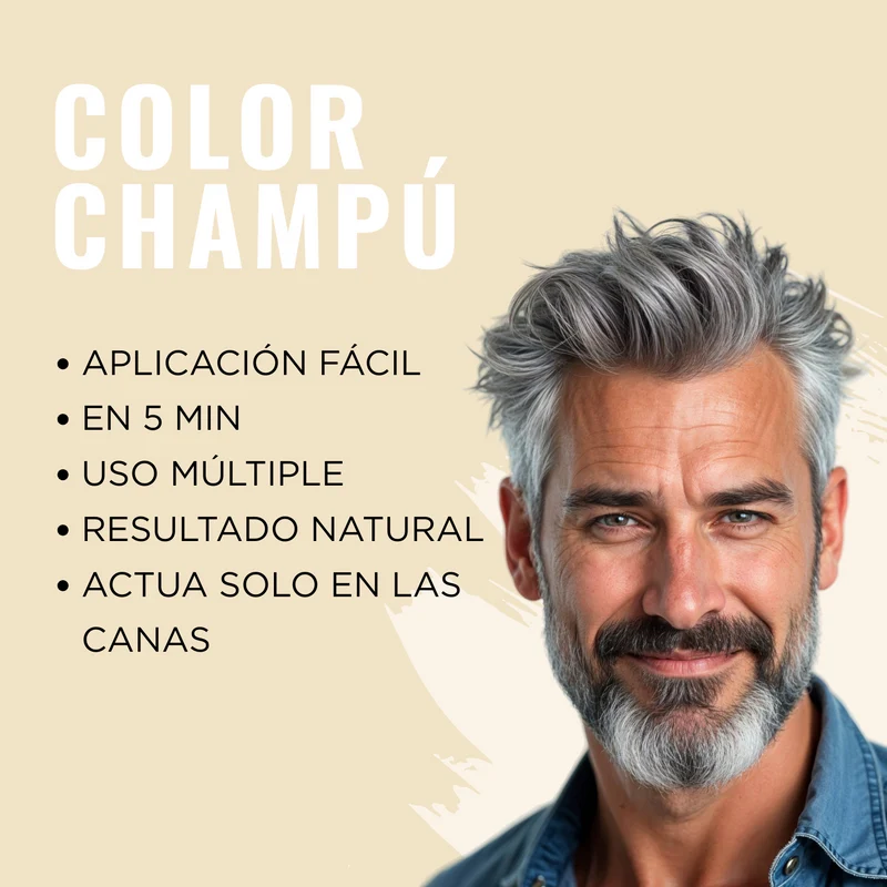 Champú color para hombre 9G Gris | Pelo, Barba y Bigote