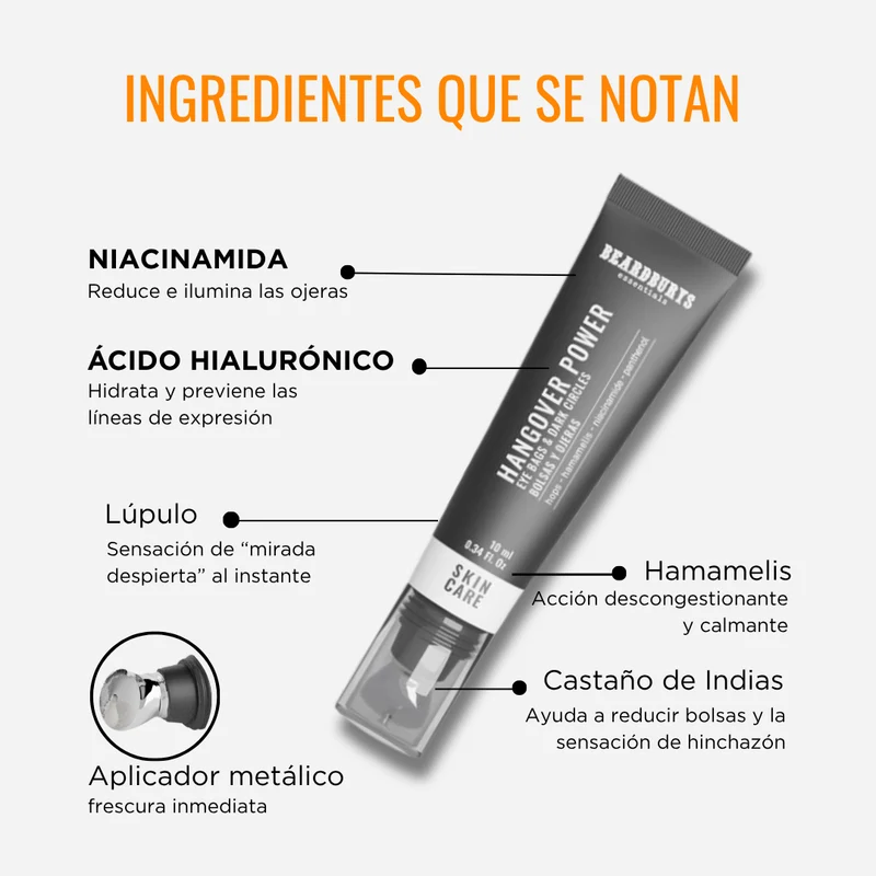 Contorno de Ojos para Hombres Hangover Power Anti-Ojeras