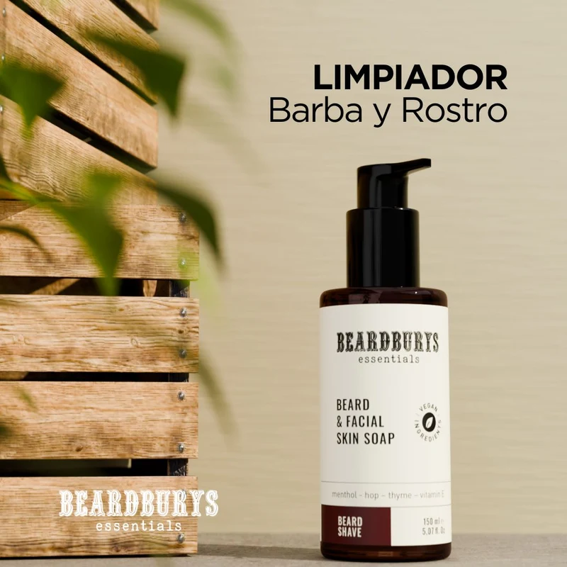 Jabón limpiador de Barba y Rostro de Uso Diario