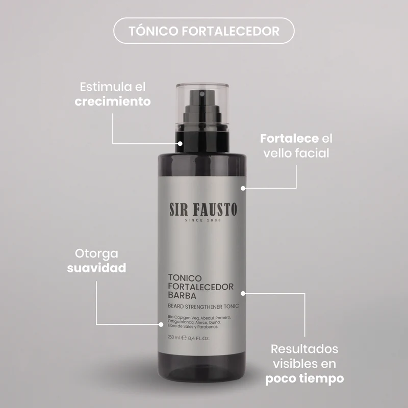 Tónico Fortalecedor - Tónico Crecimiento para Barba 250ml