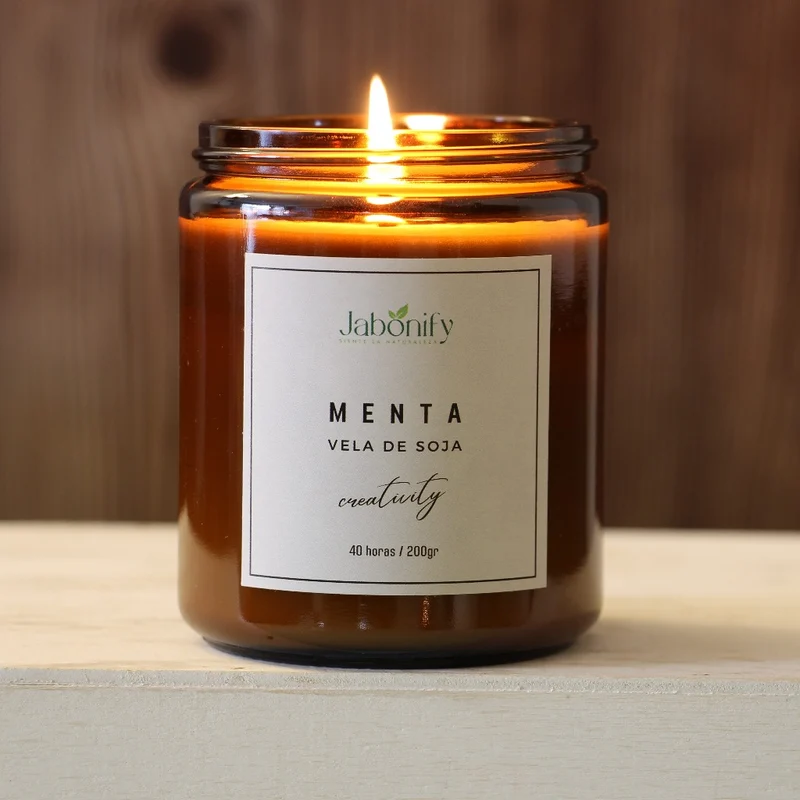 Vela de soja de Menta