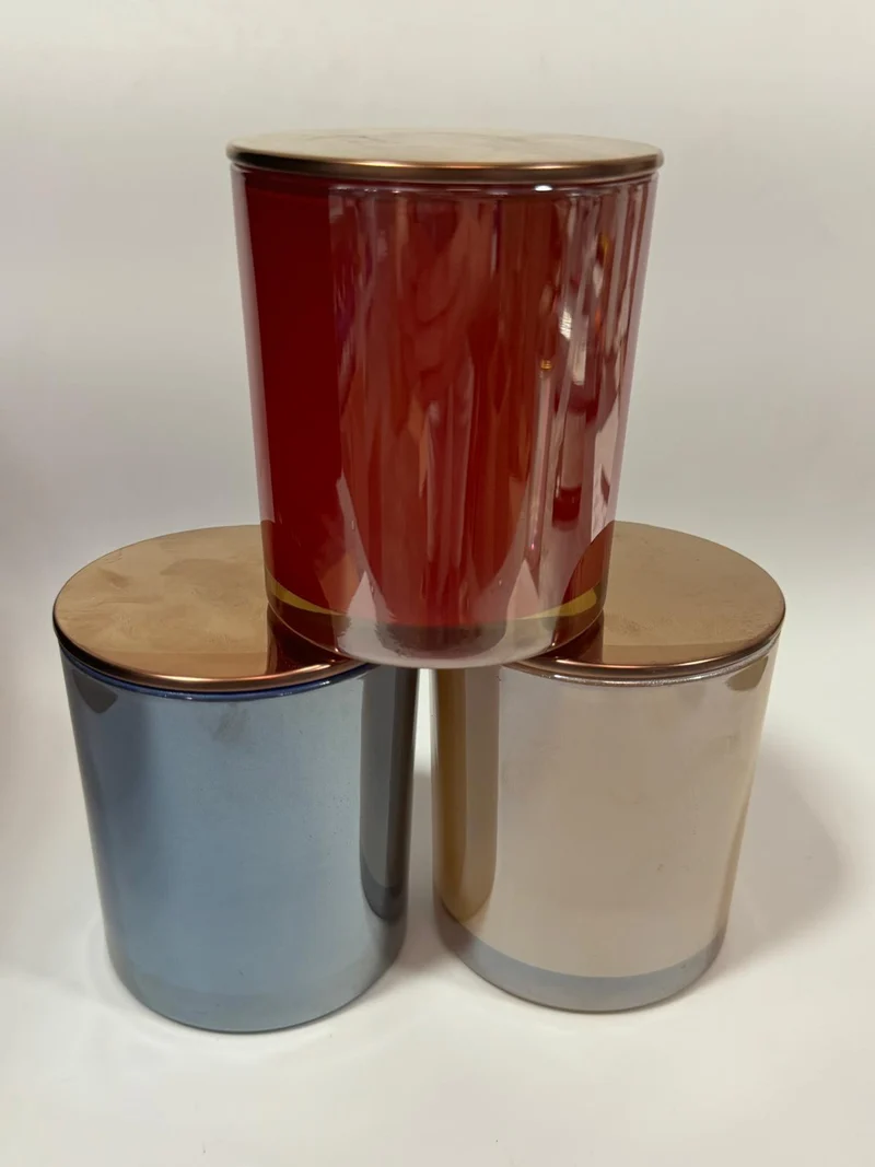 Vaso para velas galvanizado con tapa de 300 ml