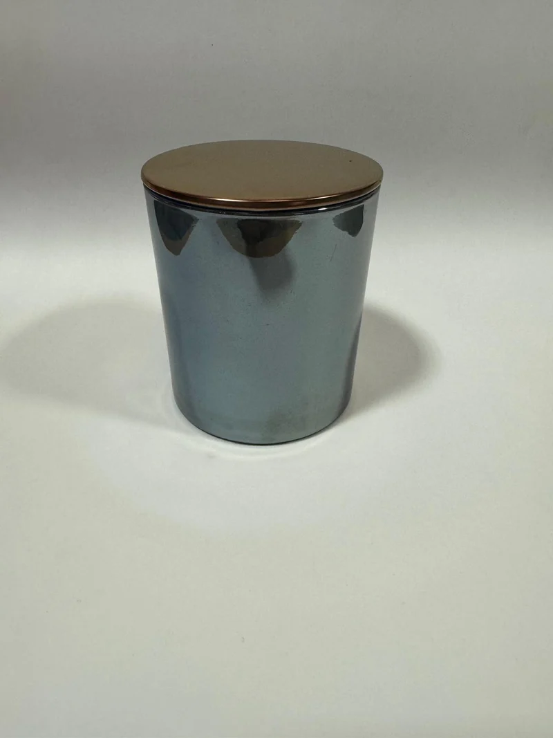 Vaso para velas galvanizado con tapa de 300 ml