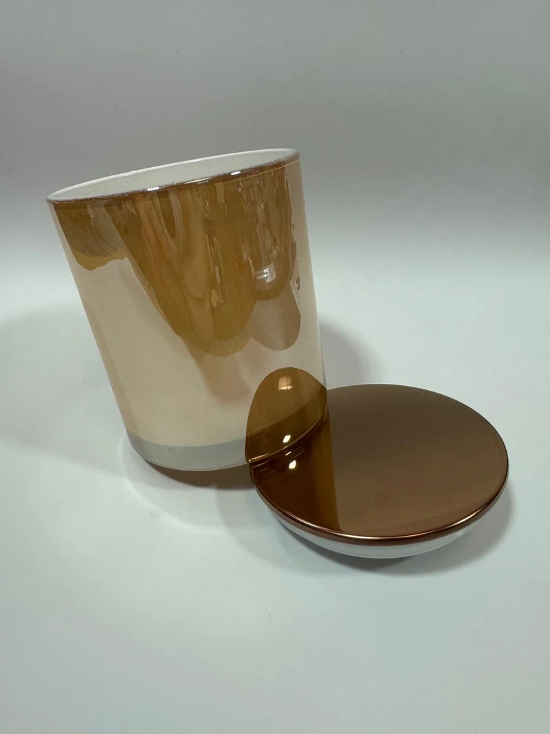 Vaso para velas galvanizado con tapa de 300 ml