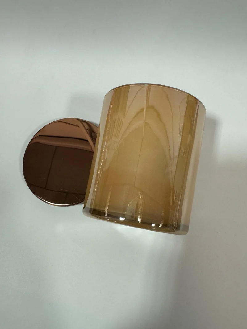Vaso para velas galvanizado con tapa de 300 ml