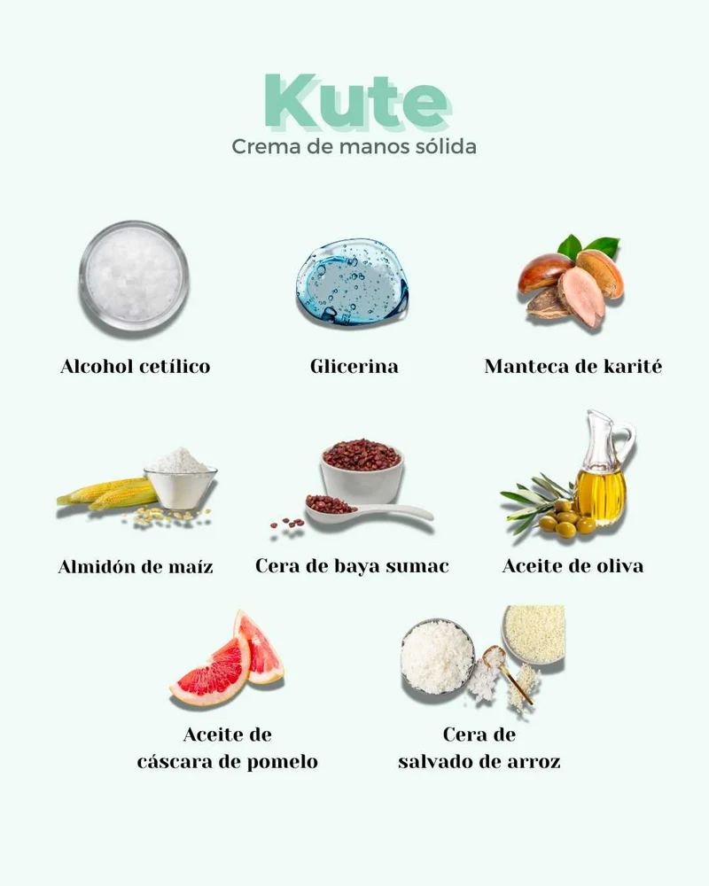 Crema de Manos Sólida ECO Hidratante KUTE