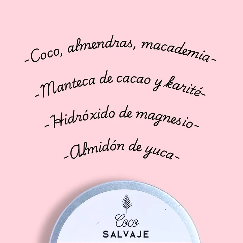 Desodorante Natural Cremoso 60g - Coco Salvaje
