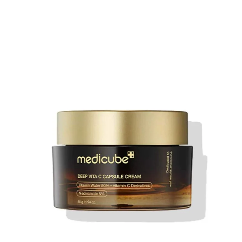 Medicube Deep Vita C Capsule Cream | Crema Iluminadora con Vitamina C y Cápsulas Activas – Cosmética Coreana K-Beauty (55g)