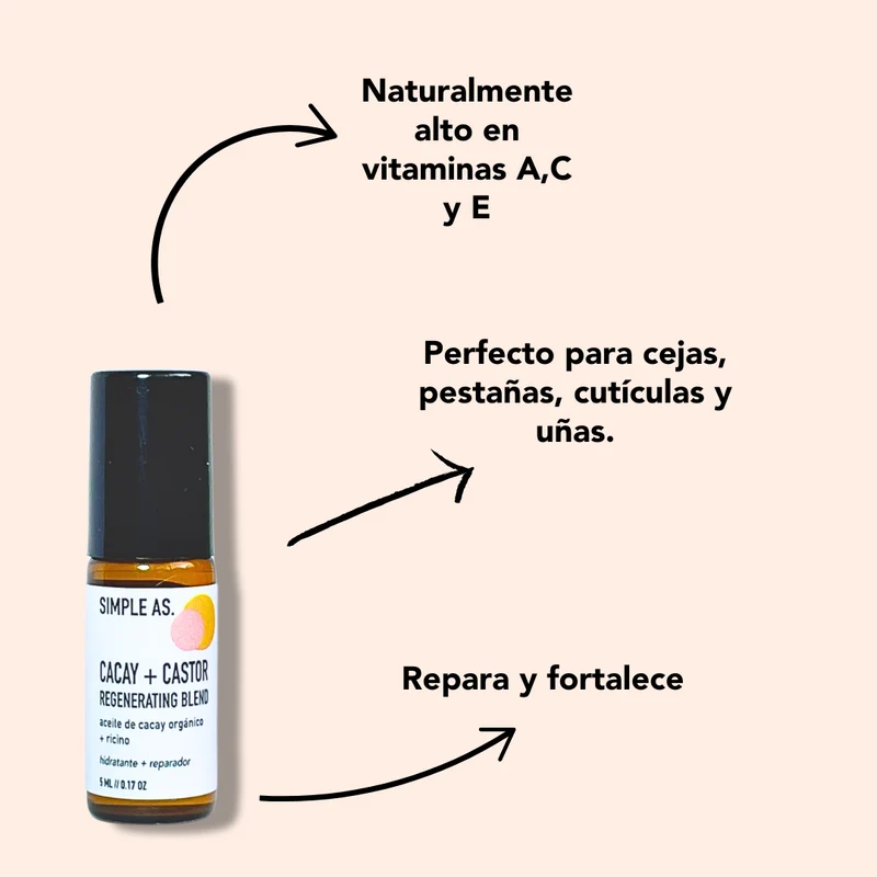 Serum Reparador cacay y ricino para Uñas + Piel