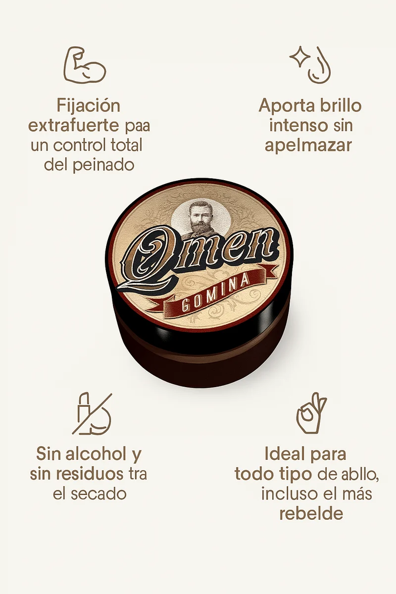 Gomina Fuerte Efecto Brillo Qmen
