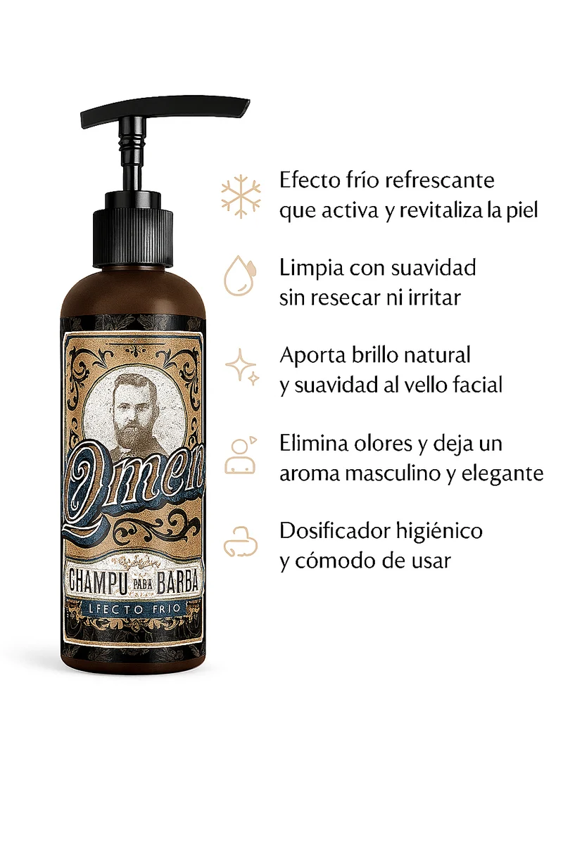 Champú Barba Efecto Frío Qmen