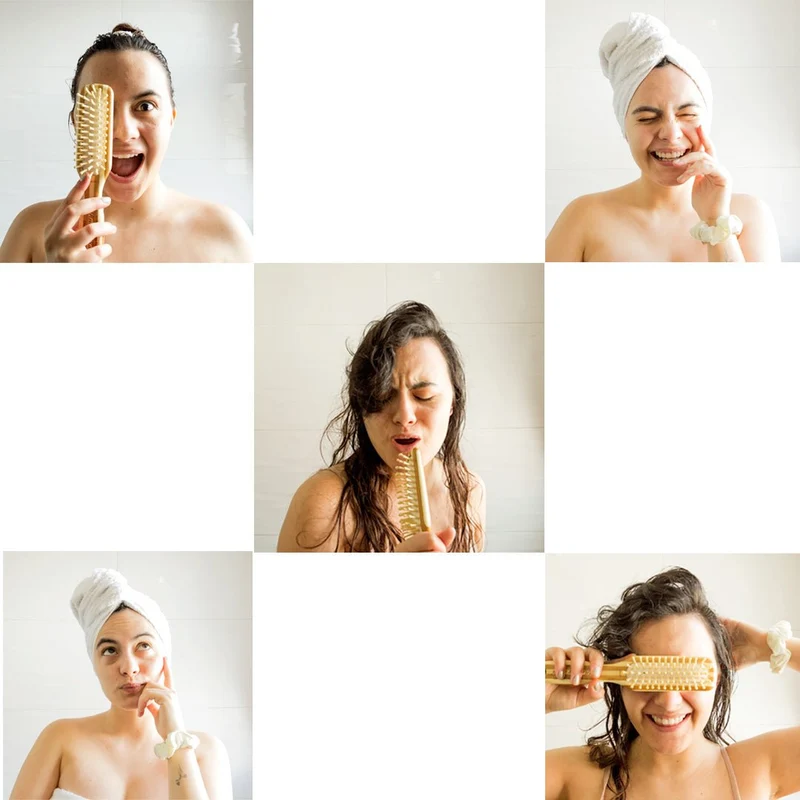 Cepillo para Cabello en Bambú