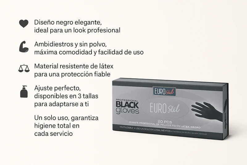 Guantes de Latex Negros