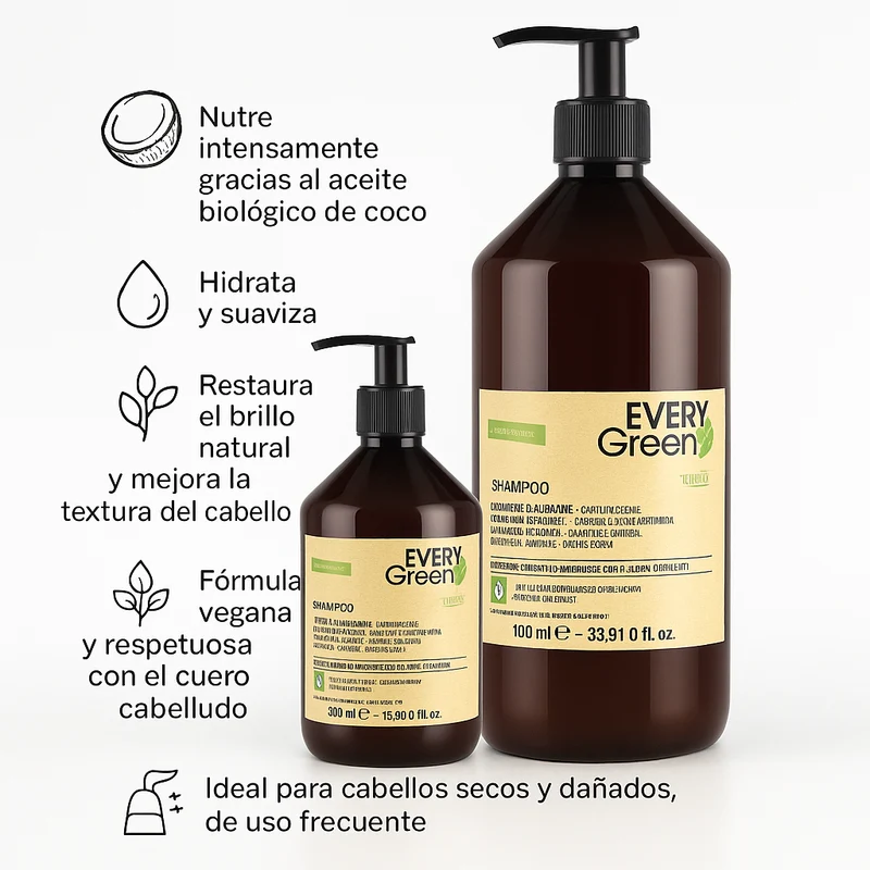 Champú nutritivo - cabellos secos - Every Green