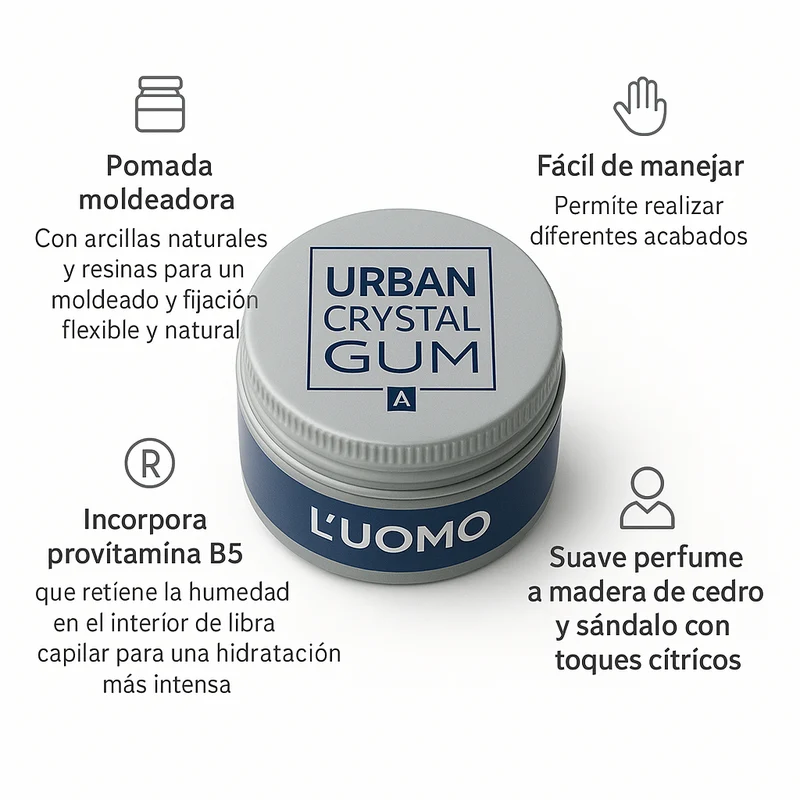 Pomada moldeadora L’Uomo Urban Crystal Gum