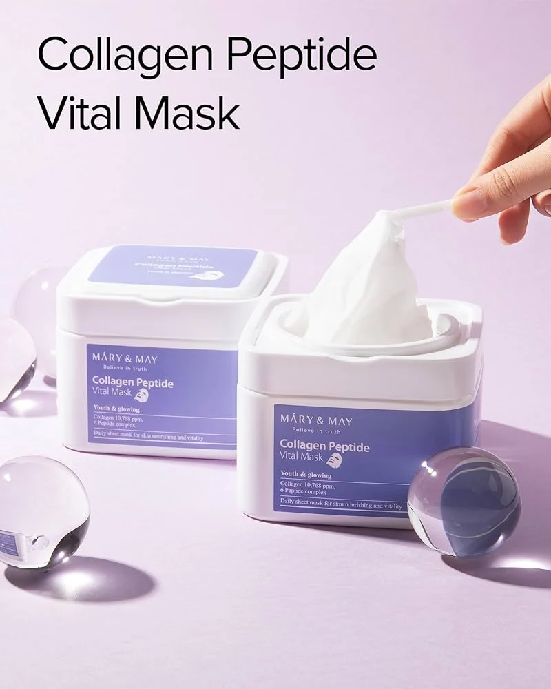 Mary&May - Collagen Peptide Vital Mask - Set of Firming Facial Masks