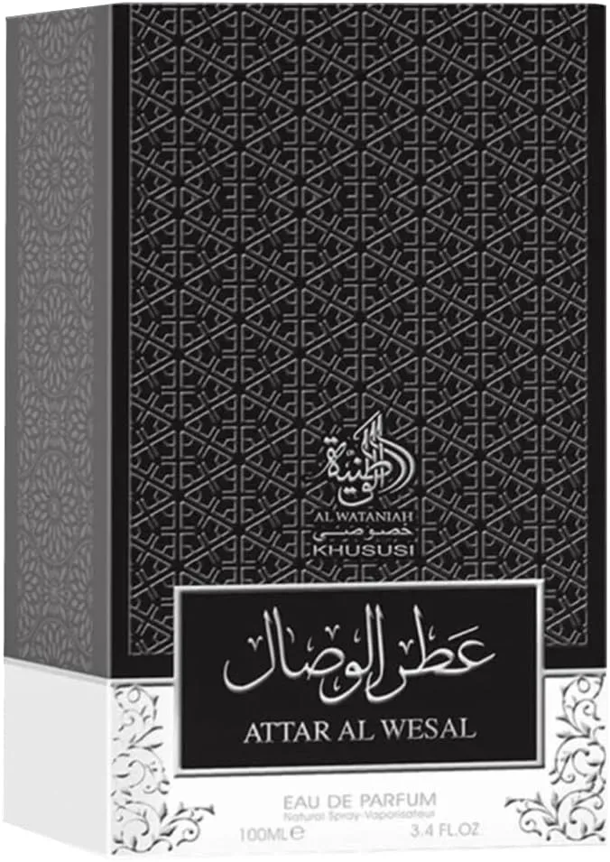Al Wataniah Attar Al Wesal - Perfume Oriental Unisex con Notas de Madera y Especias - Aroma Intenso y Duradero - 100 ml