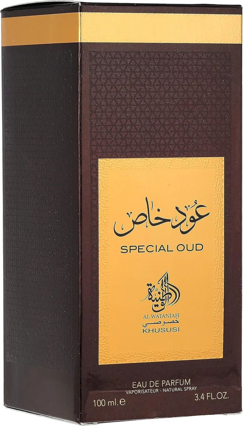 Al Wataniah Perfume 100ml - Special Oud - Fragancia Exótica y Rica en Notas de Oud - Perfecta para Ocasiones Especiales - Aroma Duradero