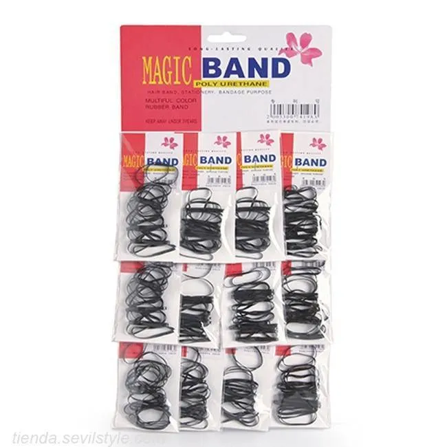 Bifull - 20 Gomas Elásticas Negras 30mm