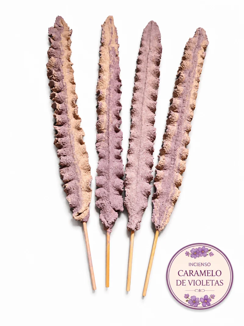 Incienso Caramelos de Violetas, 4 plumas .