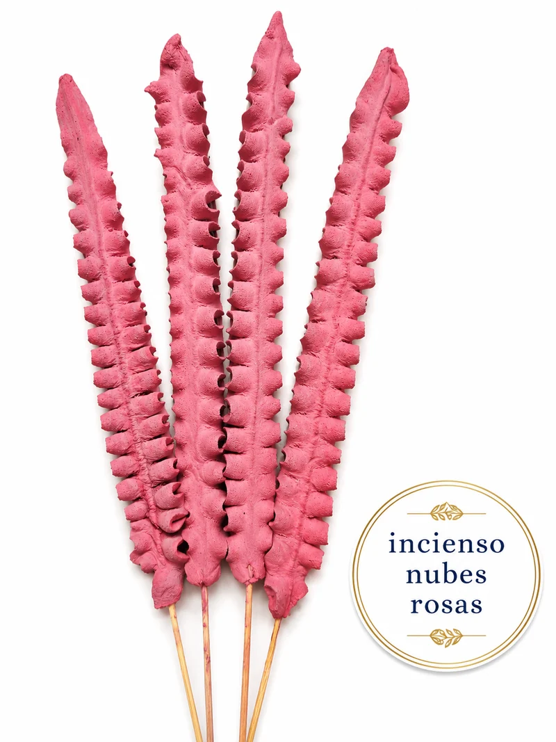 Incienso Nubes Rosas, 4 plumas .