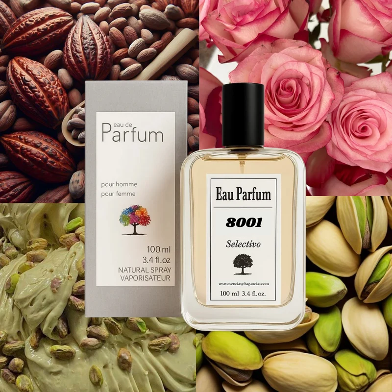 Perfume Selecto 8001 - Símil Yum Pistacho Gelato 33 de Kayali Fragrances (Unisex)