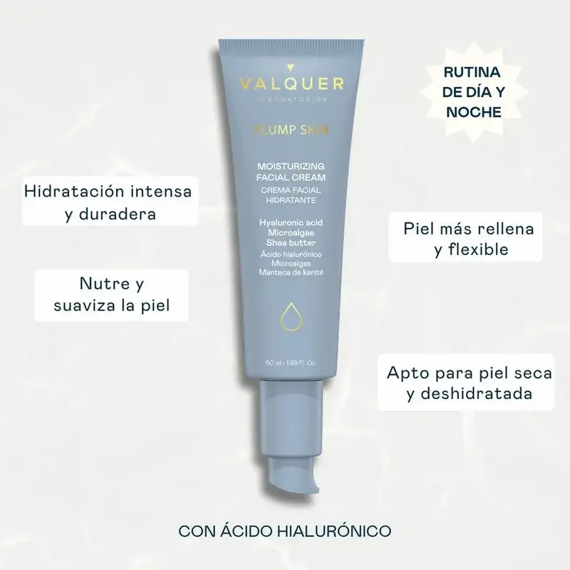 Valquer Plump Skin Crema Facial Hidratante, 50 ml