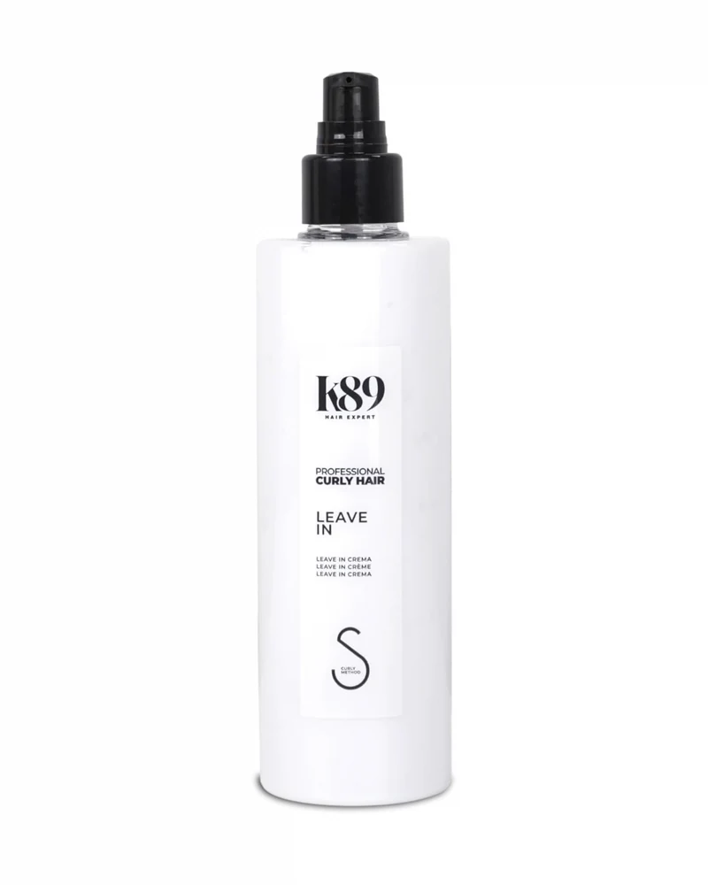 K89 - Professional Curly Hair Leave In Crema Acondicionadora sin Aclarado con Aceite de Argán 250ml - Desenreda y Sella la Hidratación - Método Curly