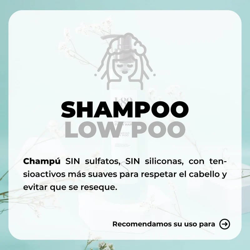 K89 - Professional Curly Hair Low Poo Champú sin Sulfatos con Aceite de Argán 500ml - Limpia sin Resecar el Cuero Cabelludo Sensible - Método Curly