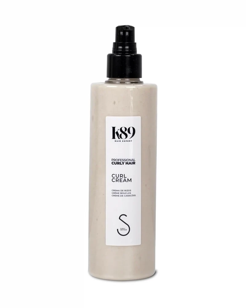K89 - Professional Curly Hair Curl Cream Crema Definidora de Rizos con Aceite de Argán 250 ml - Define Rizos y Ondas sin Rigidez - Método Curly