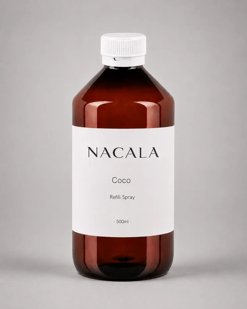 Ambientador Spray Coco NACALA 300ml | 500-1.000 pulverizaciones | Aroma de coco para hogar, hoteles, clínicas, barberías y oficinas