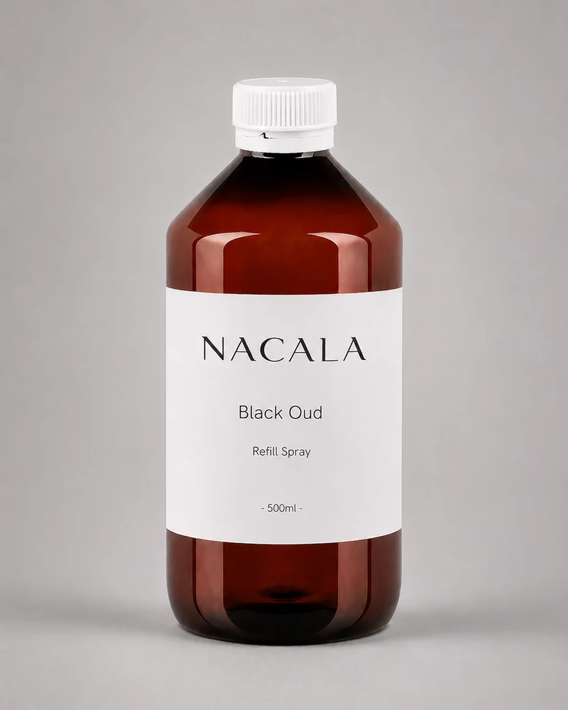 Ambientador Spray 300ml NACALA - Black Oud - Aroma Amaderado Especiado con Pachulí - Fragancia de Lujo para Despachos, Oficinas y Hoteles