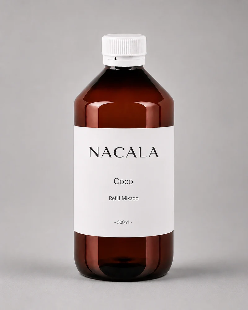 Ambientador Mikado Coco NACALA 150ml | Varillas de ratán para hogar, baño y recepción | Aroma de coco de larga duración, 1-2 meses
