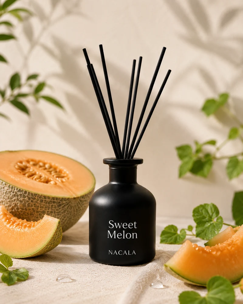 Ambientador mikado 150ml NACALA - Sweet Melon - Olor Dulce a Chucherías de Melón - Fragancia Fresca y Golosa para Hogar y Habitaciones